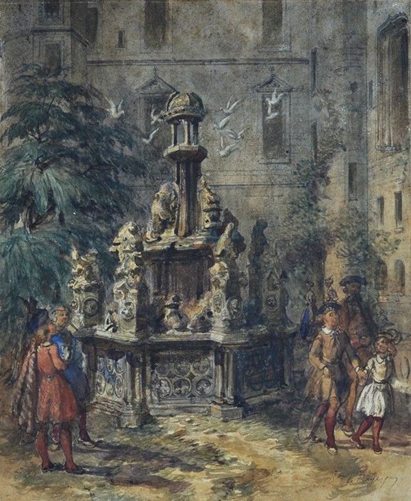 Scuola Francese, XIX sec. - La fontana