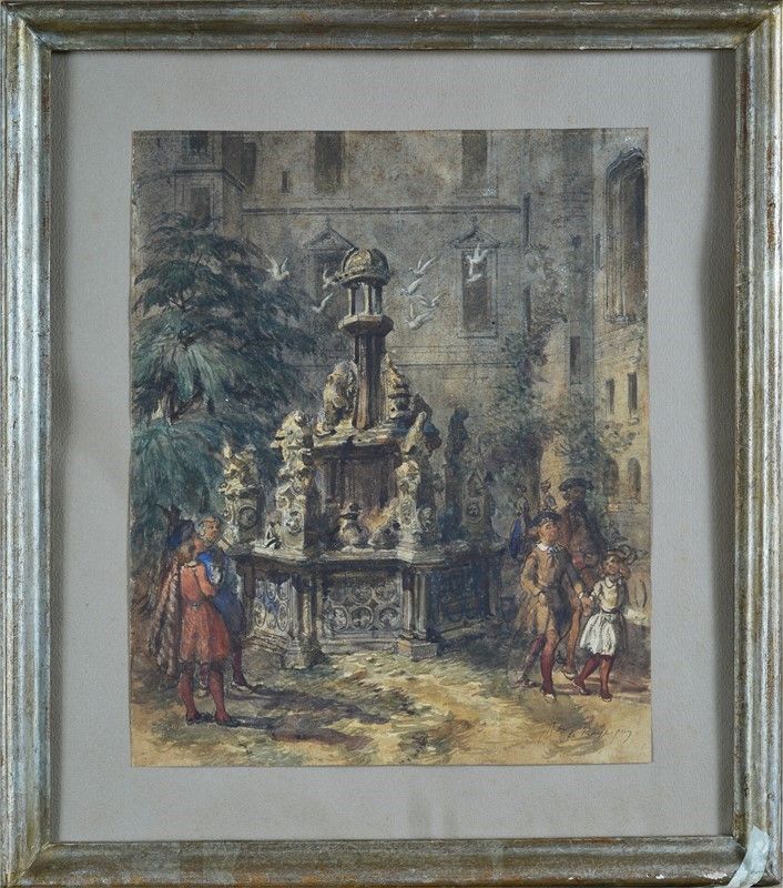 Scuola Francese, XIX Sec. - La Fontana
