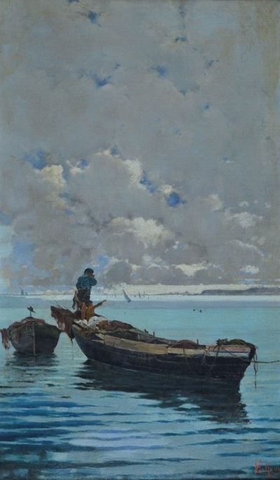 Marina con Barche di Pescatori