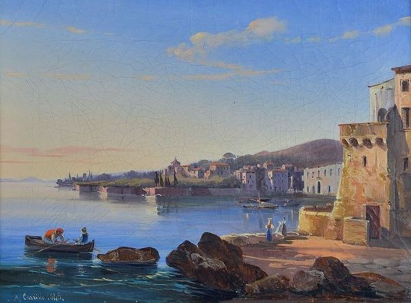 Achille Carrillo - View of the island of Gaeta