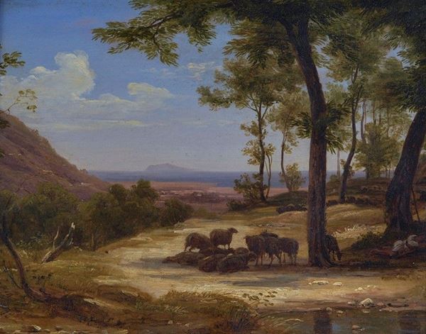 Anonimo, XIX - XX sec. - Shepherd&#39;s rest