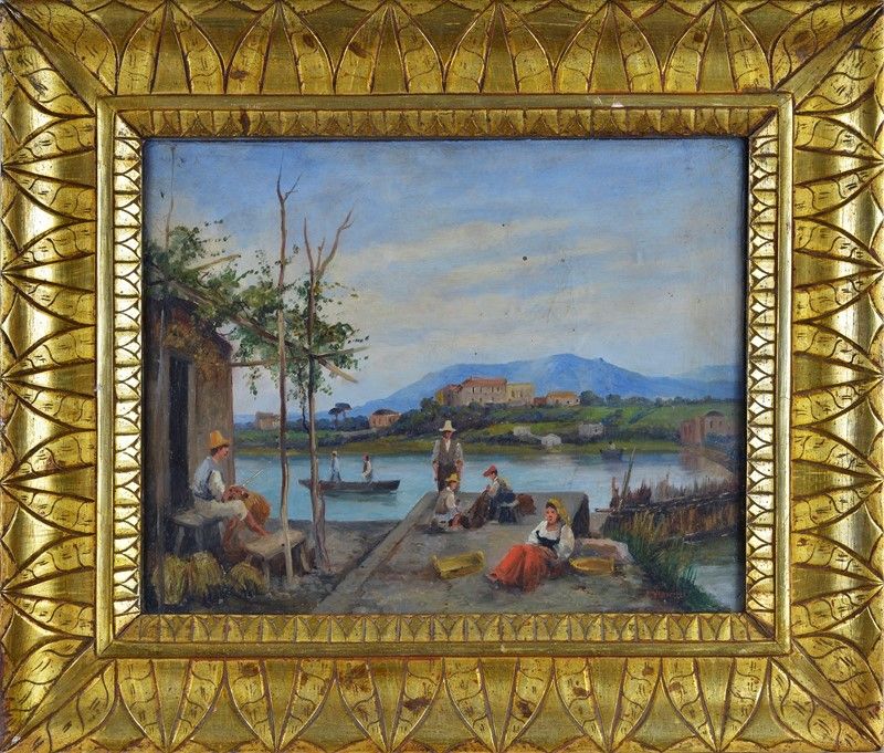 Achille Vianelli - Veduta del Lago Lucrino