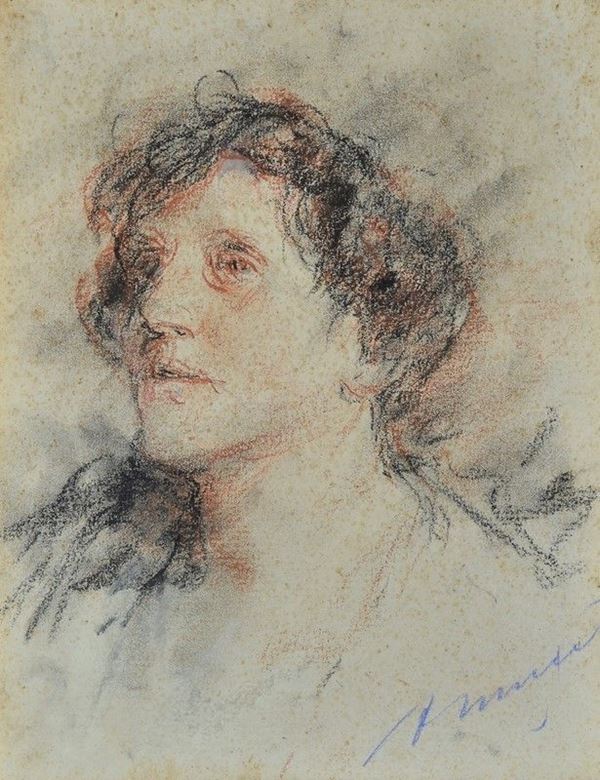 Antonio Mancini - Testa di donna