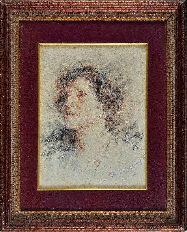 Antonio Mancini - Testa di Donna