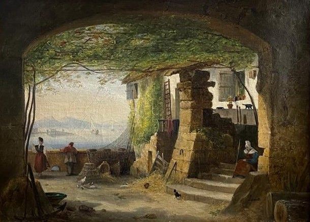 Charles Louis Lesaint - Casa dei Pescatori