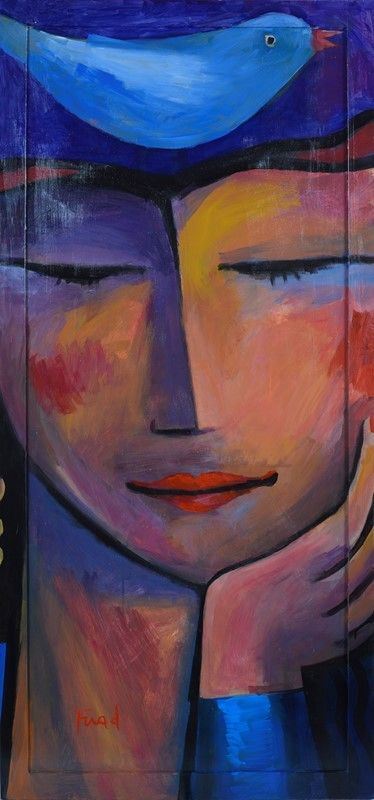 Fuad Aziz - Face with bird