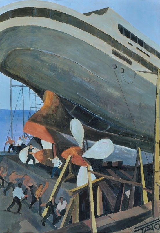 (Guglielmo Sansoni) Tato - The launch of the ship