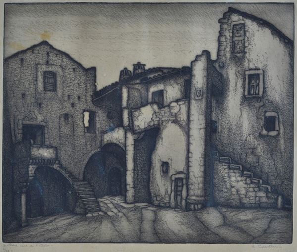Celestino Celestini - Ancient houses of Viterbo