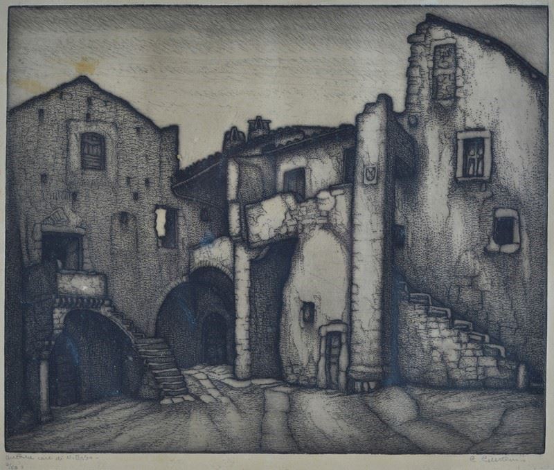 Celestino Celestini - Antiche Case di Viterbo