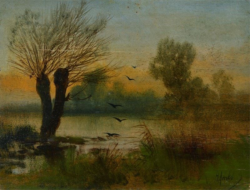 Henry Markò - Paesaggio Lacustre