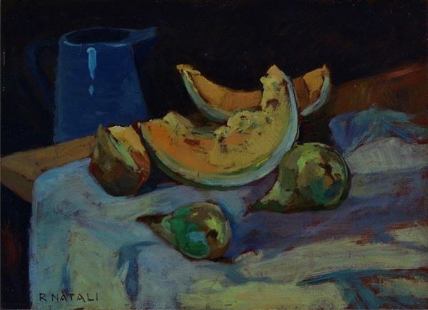 Renato Natali - Still Life with Fruit and Jug