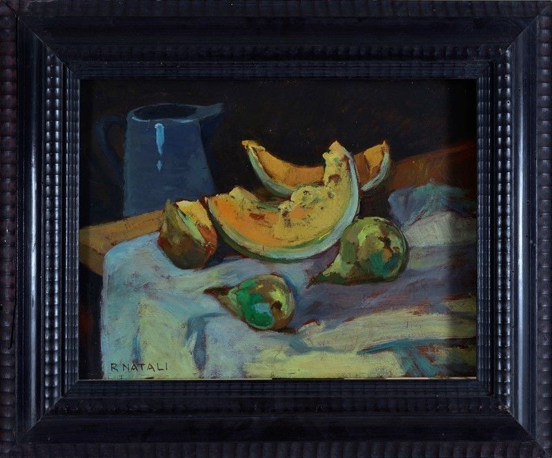 Renato Natali - Natura Morta con Frutta e Brocca