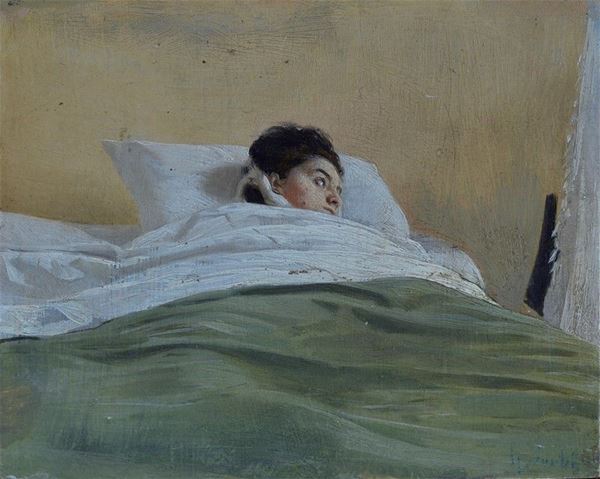 Raffaello Sorbi - Ragazza nel letto