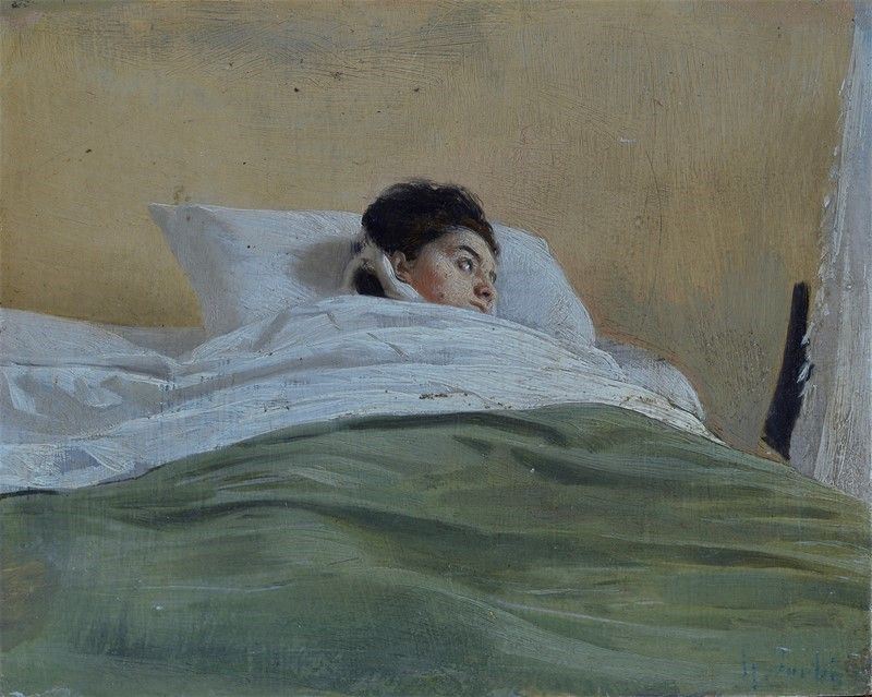 Raffaello Sorbi - Ragazza nel Letto