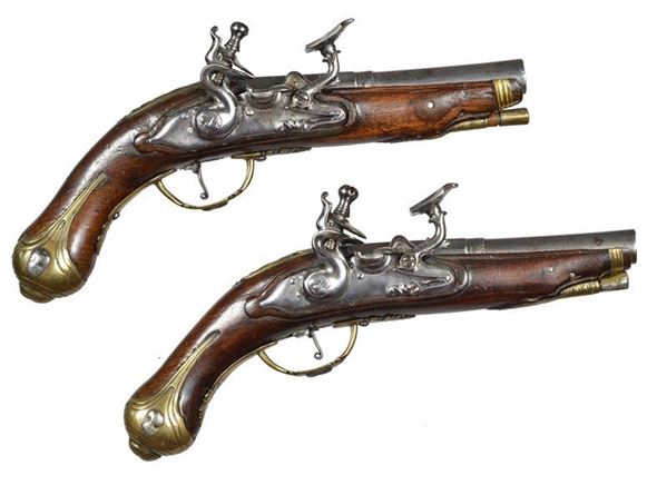 Coppia di pistole a pietra focaia