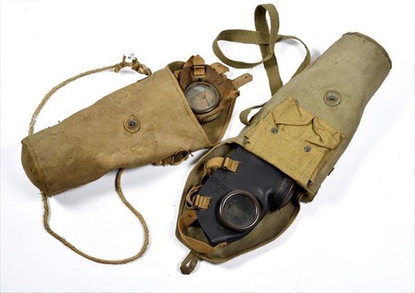 lot of two Italian gas masks  - Auction Antique Arms & Militaria - Galleria Pananti Casa d'Aste