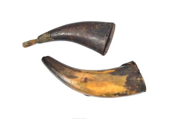 Two powder horns
