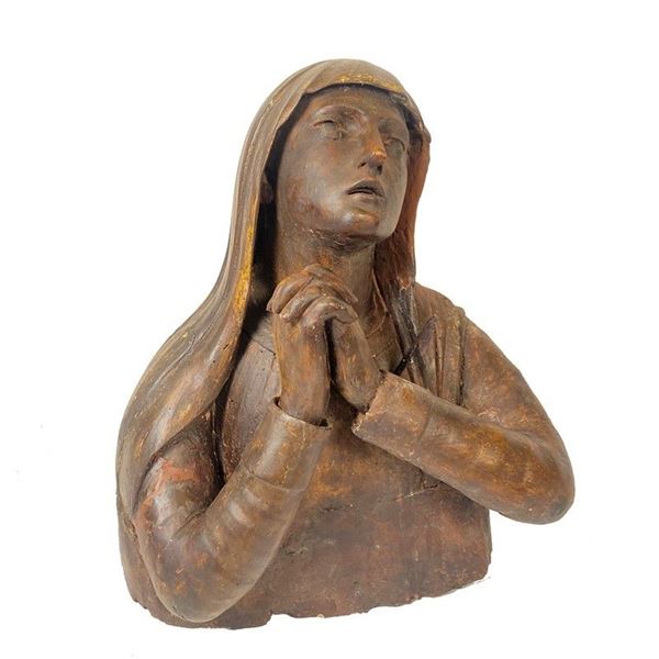 Anonimo, XVI sec. : Santa in ecstasy  - Wooden sculpture - Auction ANTIQUES, AUTHORS OF XIX AND XX CENTURY - II - Galleria Pananti Casa d'Aste