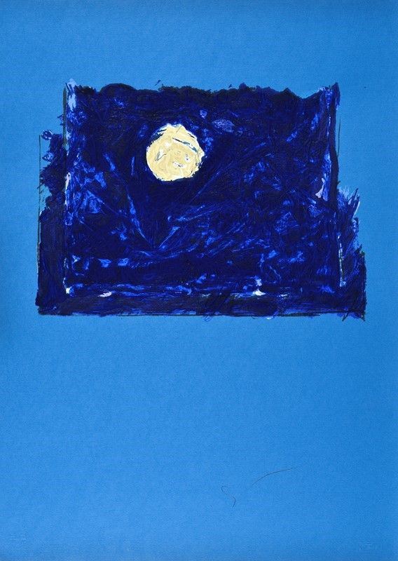 Mario Schifano : moon  - Materic screen printing - Auction Modern and Contemporary art - Galleria Pananti Casa d'Aste