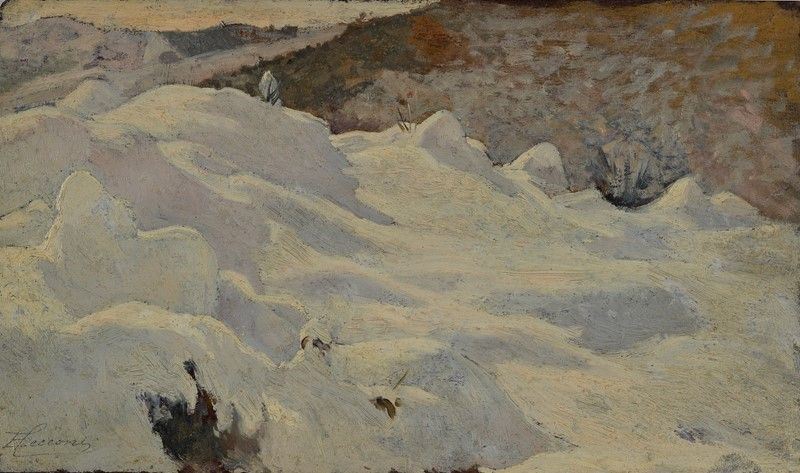 Eugenio Cecconi - Paesaggio Innevato