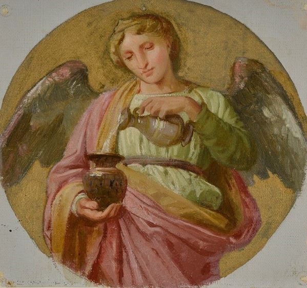 Gaetano Marinelli : Allegory of Temperance  - Oil painting on canvas - Auction ANTIQUES, AUTHORS OF XIX AND XX CENTURY - II - Galleria Pananti Casa d'Aste