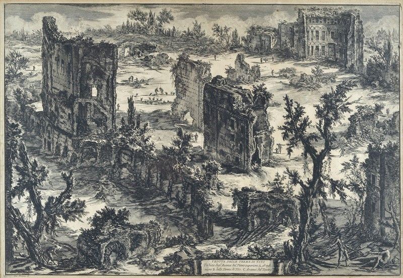Giovanni Battista Piranesi - Veduta delle Terme di Tito