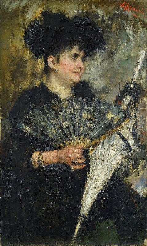 Antonio Mancini - Portrait of Zazà