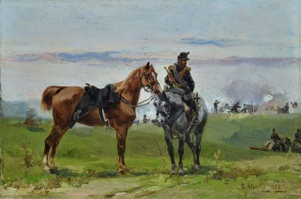 Sebastiano De Albertis - Soldier on horseback