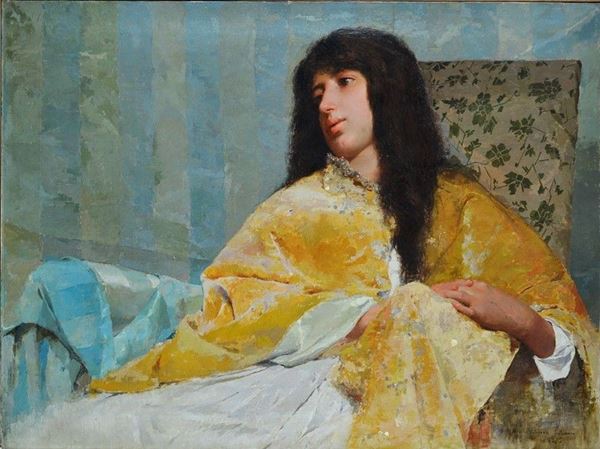 Domenico Morelli - Seated figure