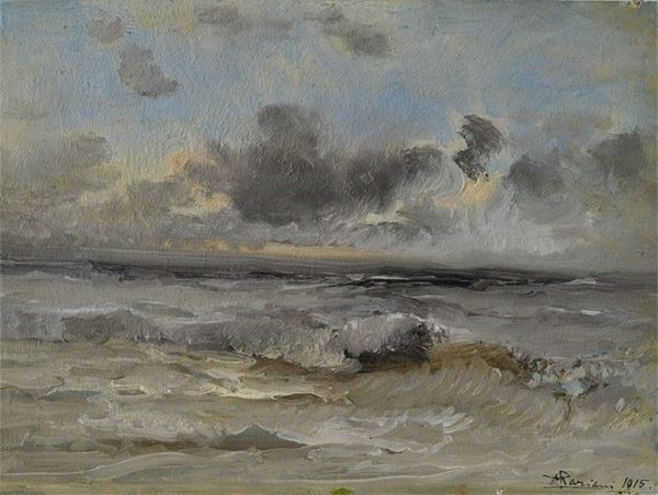 Pompeo Mariani - Stormy sea