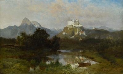 Veduta del Castello di Hohenschweangau e del Borgo