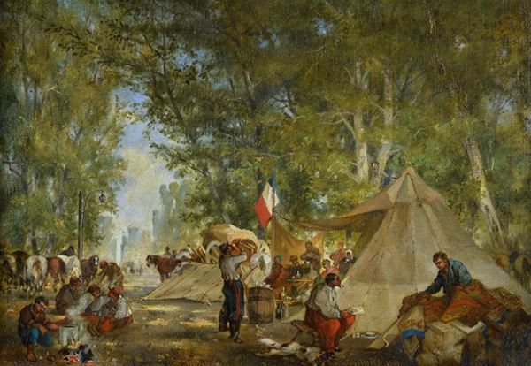 Ambrogio Fermini - Accampamento militare; Festa paesana