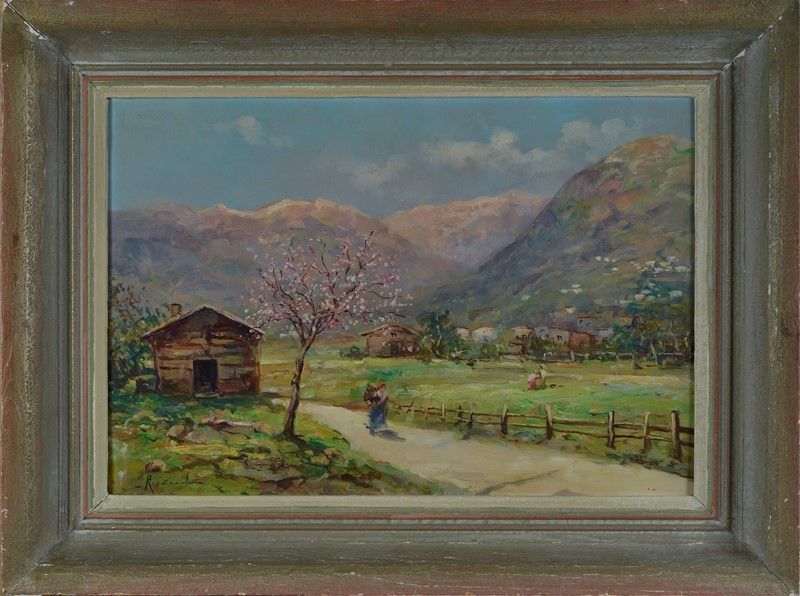 Oscar Ricciardi - Paesaggio Montano in Primavera