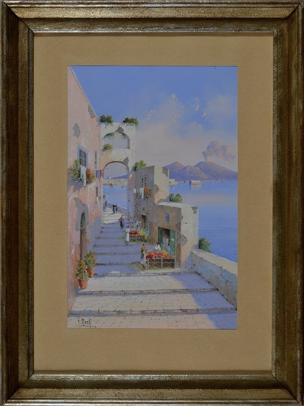 Michele Gianni - Veduta del Vesuvio