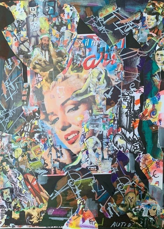 Filippo Auti - Mixed media and collage on paper