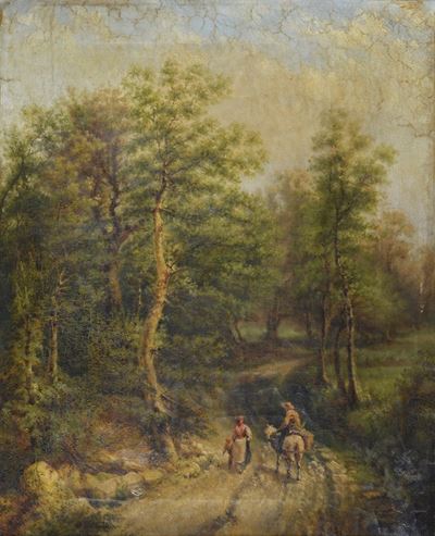 Strada di Campagna con Figure