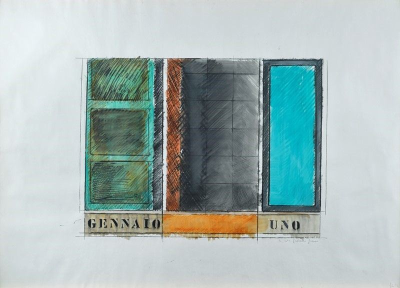 Tano Festa - Gennaio - uno