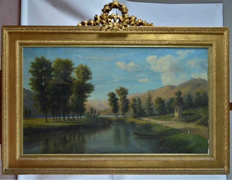 Attr. a Pietro Sassi - Paesaggio Montano con Ruscello