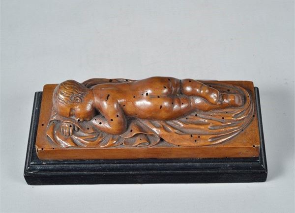 Scuola Italiana, XVII - XVIII sec. : Sleeping putto  - Auction ANTIQUES - I - Galleria Pananti Casa d'Aste