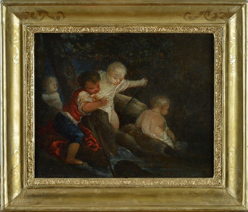 Scuola Francese, XVIII Sec. - Giochi di Fanciulli