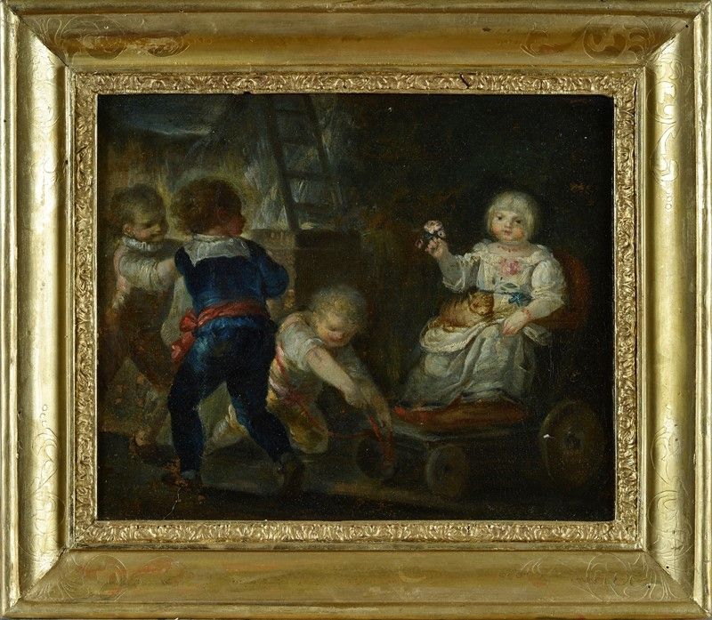 Scuola Francese, XVIII Sec. - Giochi di Fanciulli