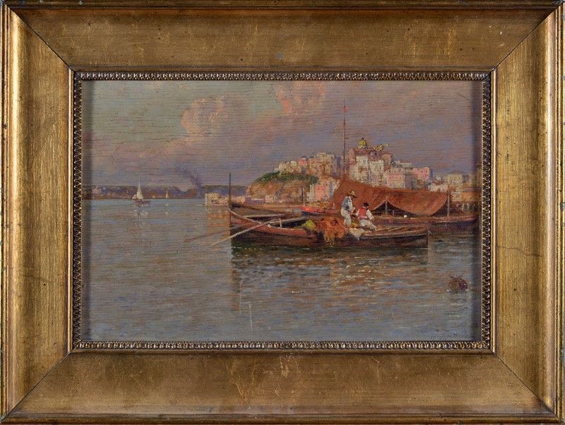 Attilio Pratella - Marina con Pescatori