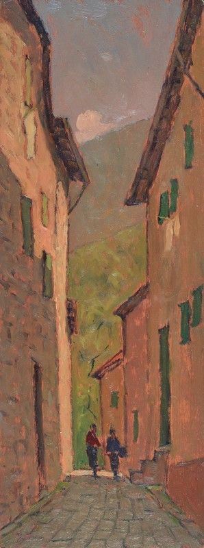 Giovanni Lomi - Vicolo rustico a Fiumalbo