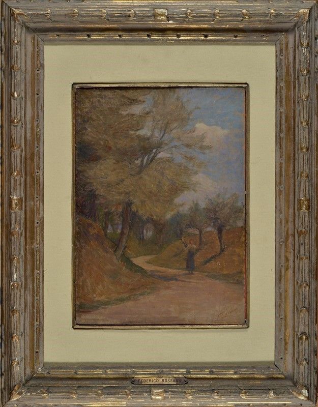 Federico Rossano - Strada di Campagna con Figura