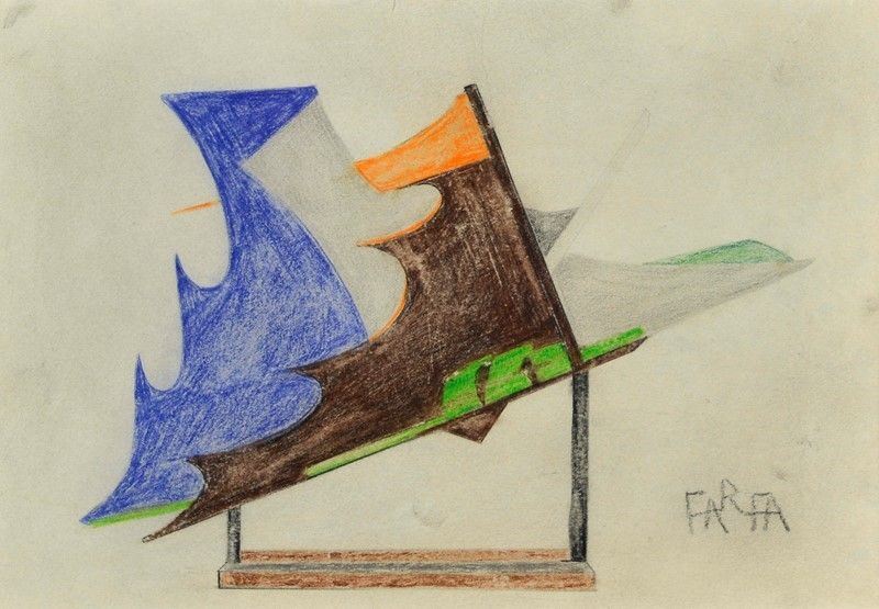 Farfa (vittorio Tommasini) - Studio per la Scultura "incontro di Prue"