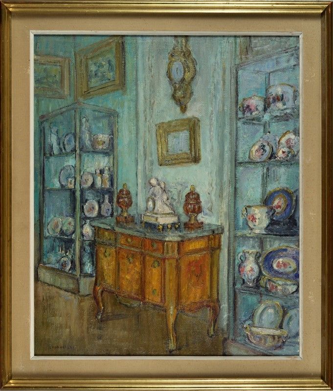 Mario Cavaglieri - Musee Cognacq-jay - la Salle Azur Des Porcelaines