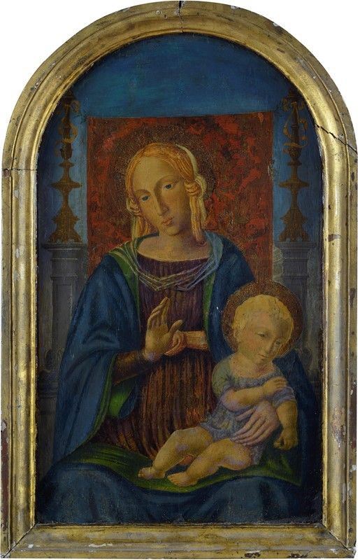 Anonimo, XIX Sec. - Madonna con Bambino