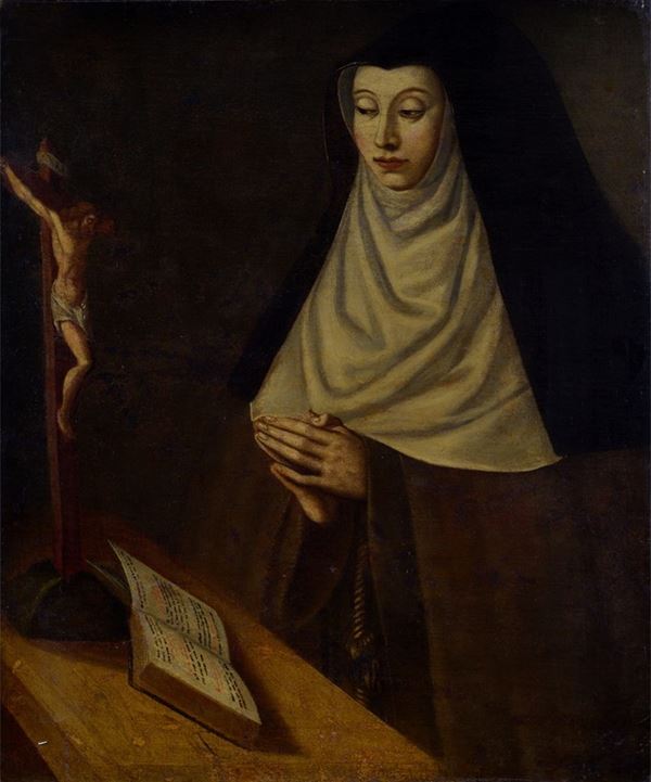 Scuola Toscana, XVII sec. - Praying nun