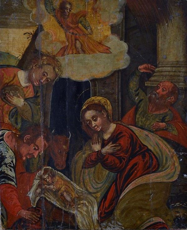 Scuola Greco - Dalmata, XVII sec. - Natività