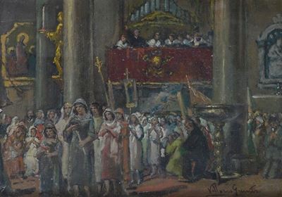 Interno di Chiesa - la Processione